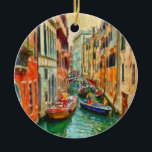 Adorno De Cerámica Canal veneciano Venecia Italia<br><div class="desc">Tartografía de Shawna Mac</div>