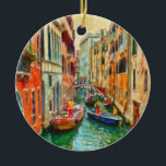 Adorno De Cerámica Canal veneciano Venecia Italia<br><div class="desc">Tartografía de Shawna Mac</div>