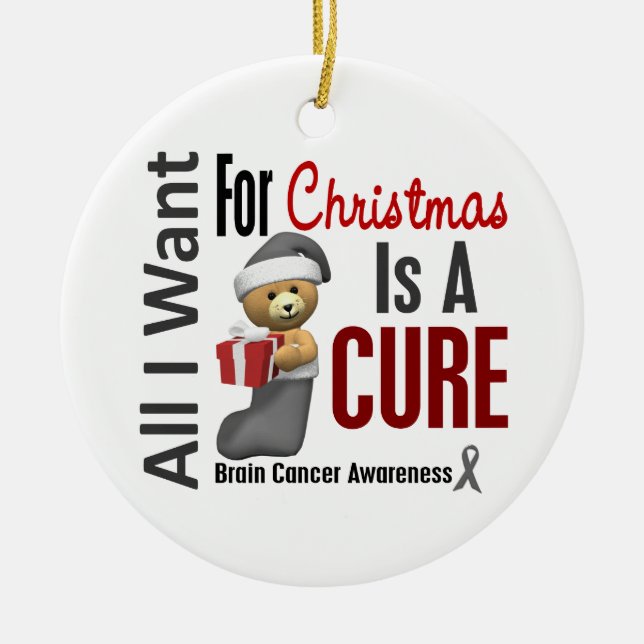 Adorno De Cerámica Cáncer De Cerebro Todo Lo Que Quiero Para Ornament (Frente)