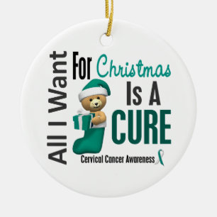 Adorno De Cerámica Cáncer de cuello del útero todo lo que quiero pa