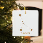 Adorno De Cerámica Cáncer de oro de Rótulo Zodiaco moderno | Agua de<br><div class="desc">Cáncer de oro de Rótulo Zodiaco moderno | Agua de elemento</div>
