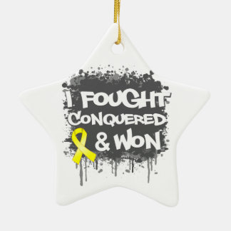 Adorno De Cerámica Cáncer del osteosarcoma que luché conquistado