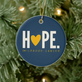 Adorno De Cerámica cáncer infantil ESPERANZA corazón dorado Fiesta de