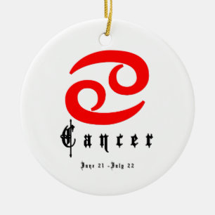 Adorno De Cerámica Cáncer, junio 21 - julio 22