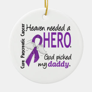 Adorno De Cerámica Cáncer pancreático del papá necesario del héro