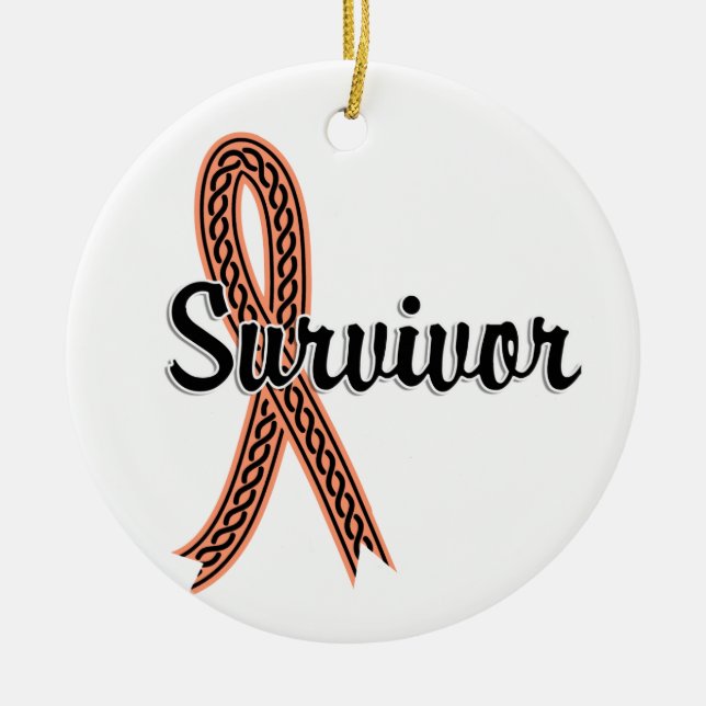Adorno De Cerámica Cáncer uterino del superviviente 17 (Frente)