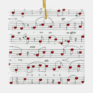 Adorno De Cerámica Canción de amor musical personalizada