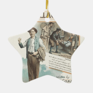 Adorno De Cerámica Canción de música vintage pobre Callaghan Chorus