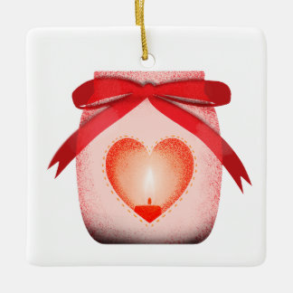 Adorno De Cerámica Canción de tarro de Mason