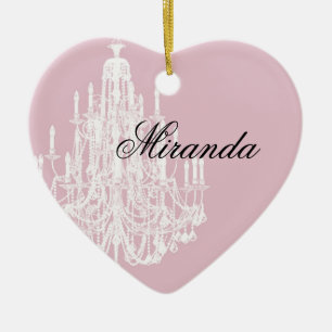 Adorno De Cerámica Candelabro rosa de moda