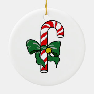 Adorno De Cerámica Candy Cane