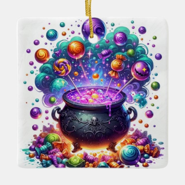 Adorno De Cerámica Candy Cauldron (Anverso)