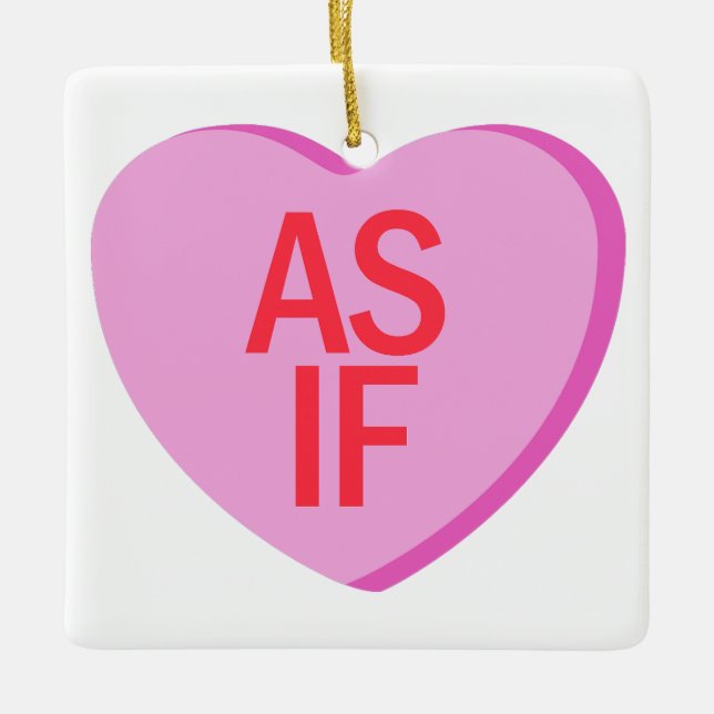 Adorno De Cerámica Candy Heart - COMO SI (Anverso)