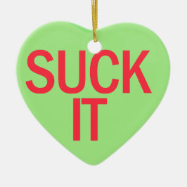 Adorno De Cerámica Candy Heart - SUCK IT