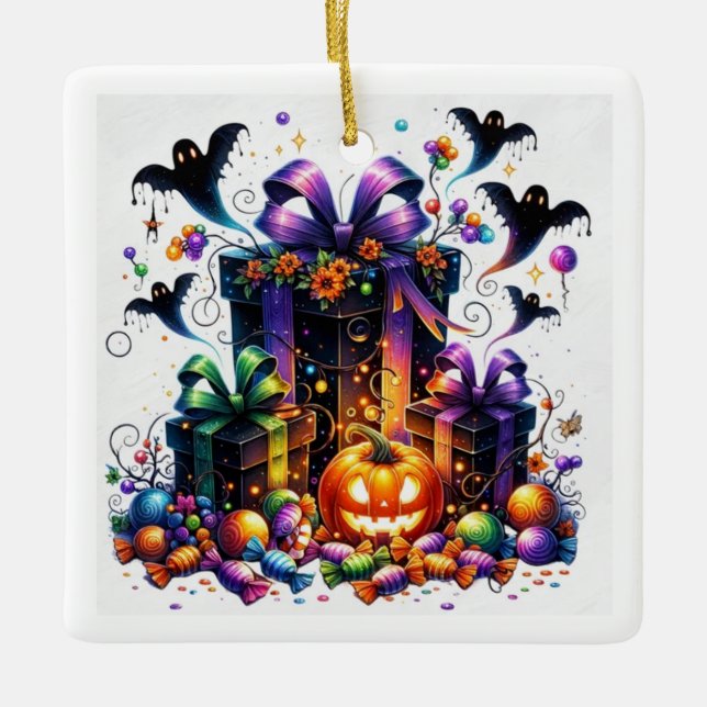 Adorno De Cerámica Candy presente (Anverso)