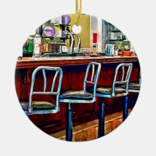 Adorno De Cerámica Candy Store con Fuente De Soda