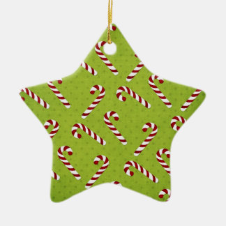 Adorno De Cerámica Candycanes del navidad