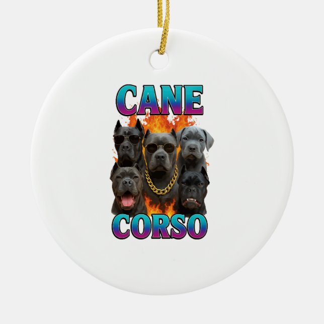 Adorno De Cerámica Cane Corso  (Frente)
