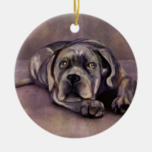 Adorno De Cerámica Cane Corso - Italiana Mastiff Puppy
