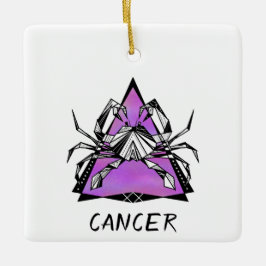 Adorno De Cerámica cangrejo con estrella de cáncer