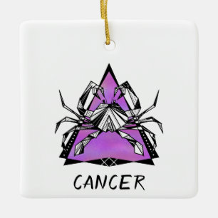 Adorno De Cerámica cangrejo con estrella de cáncer
