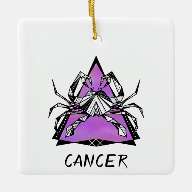 Adorno De Cerámica cangrejo con estrella de cáncer (Anverso)