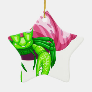 Adorno De Cerámica Cangrejo de ermitaño