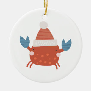Adorno De Cerámica Cangrejo de Navidades personalizados/"mantos de ar