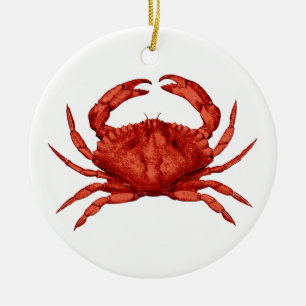 Adorno De Cerámica Cangrejo de roca rojo (pacífico)