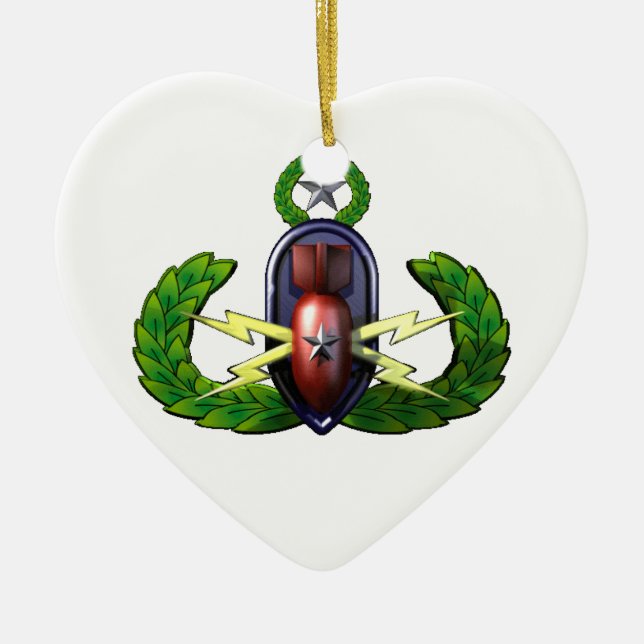 Adorno De Cerámica Cangrejo del EOD/ornamento del copo de nieve (Frente)