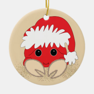 Adorno De Cerámica Cangrejo del navidad