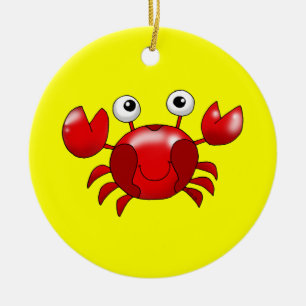 Adorno De Cerámica Cangrejo rojo