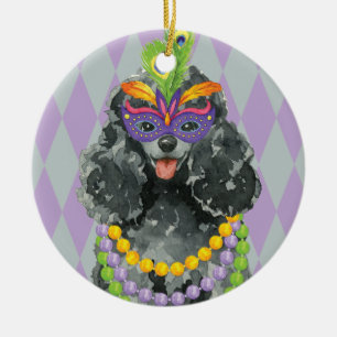 Adorno De Cerámica Caniche de juguete del carnaval