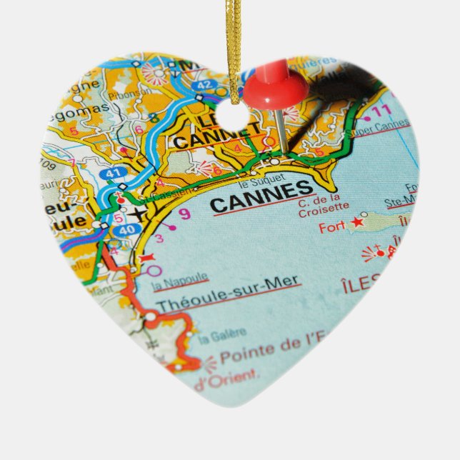 Adorno De Cerámica Cannes, Francia (Frente)