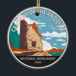 Adorno De Cerámica Cañones del Círculo Nacional del Monumento Antiguo<br><div class="desc">Cañones del diseño de la obra vectorial de los Ancientos. El parque protege un paisaje arqueológicamente significativo ubicado en la región suroeste del estado de Colorado en Estados Unidos</div>