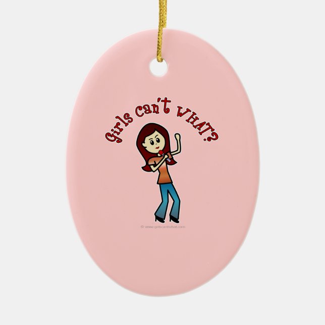 Adorno De Cerámica Cantante Chica ligero (Frente)