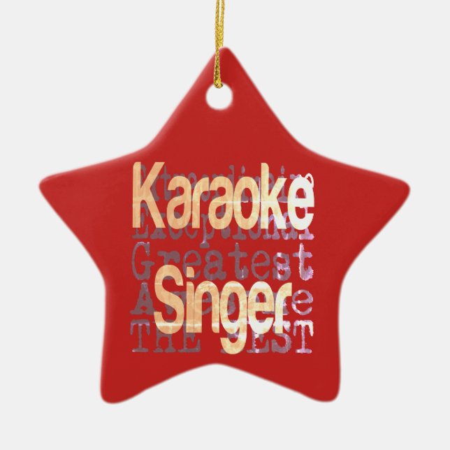 Adorno De Cerámica Cantante de Karaoke Extraordinaire (Frente)