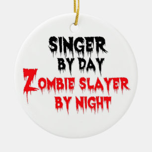 Adorno De Cerámica Cantante Zombie Slayer