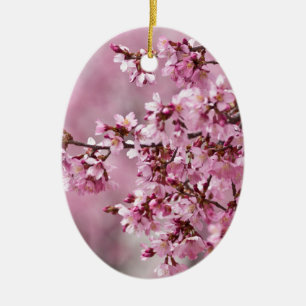 Adorno De Cerámica Capas pastel de rosa de flor de cerezo Sakura