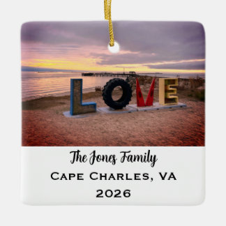 Adorno De Cerámica Cape Charles, Virginia Foto Personalizada de Navid