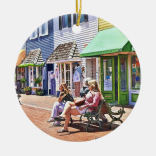 Adorno De Cerámica Cape May NJ - Una tarde agradable en el centro com