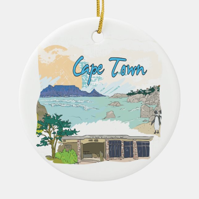 Adorno De Cerámica Cape Town (Frente)
