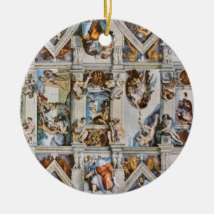 Adorno De Cerámica Capilla Sixtina Techo Michelangelo