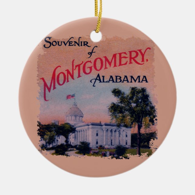Adorno De Cerámica Capitolio estatal de Alabama (Frente)