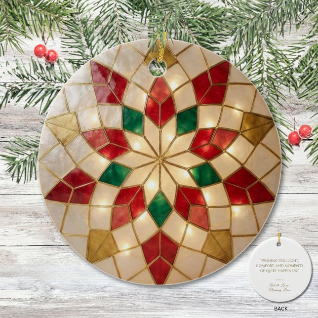 Adorno De Cerámica Capiz-Inspired Parol Christmas Ceramic Ornament (Subido por el creador)