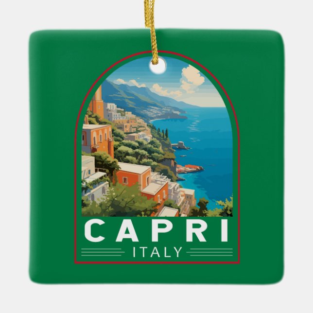 Adorno De Cerámica Capri Italia Viaje de arte (Anverso)