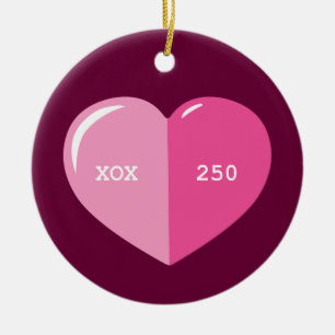 Adorno De Cerámica Cápsula de las píldoras del corazón rosadas