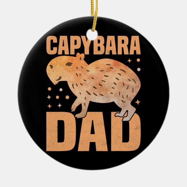 Adorno De Cerámica Capybara Dad Funny Cavies Rodent Capybara Lover (Frente)