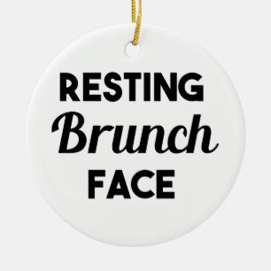 Adorno De Cerámica Cara de reclinación del brunch