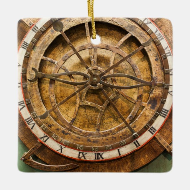 Adorno De Cerámica Cara de reloj antigua, Alemania (Anverso)